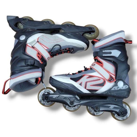 K2 EXO Inline Skates Size 11 Men's K2 EXO 108007 ABEC 5 Bearings 78mm/80a Wheels - Picture 4 of 14
